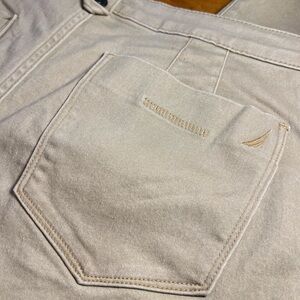 Nautica Tan Jeans with Red Stitching